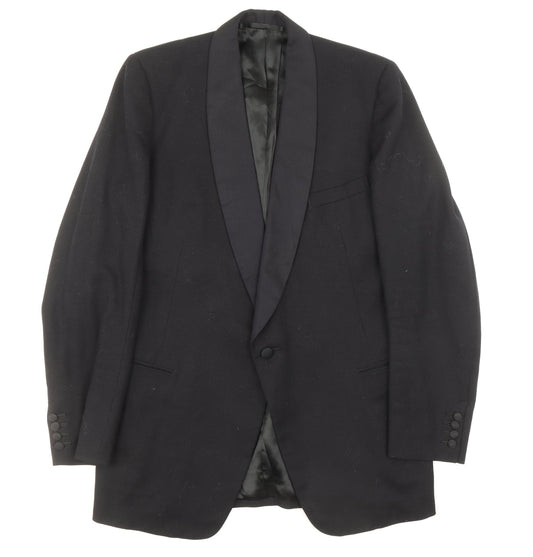 Preworn Mens Blue Polyester Jacket Suit Jacket Size 36