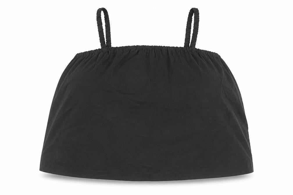 Marks and Spencer Womens Black Cotton Basic Tank Size 24 Square Neck