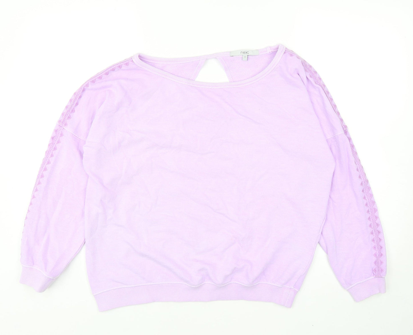 NEXT Womens Purple Cotton Pullover Sweatshirt Size S Pullover