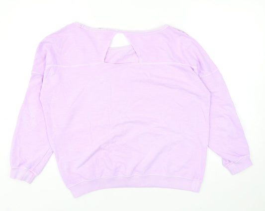 NEXT Womens Purple Cotton Pullover Sweatshirt Size S Pullover