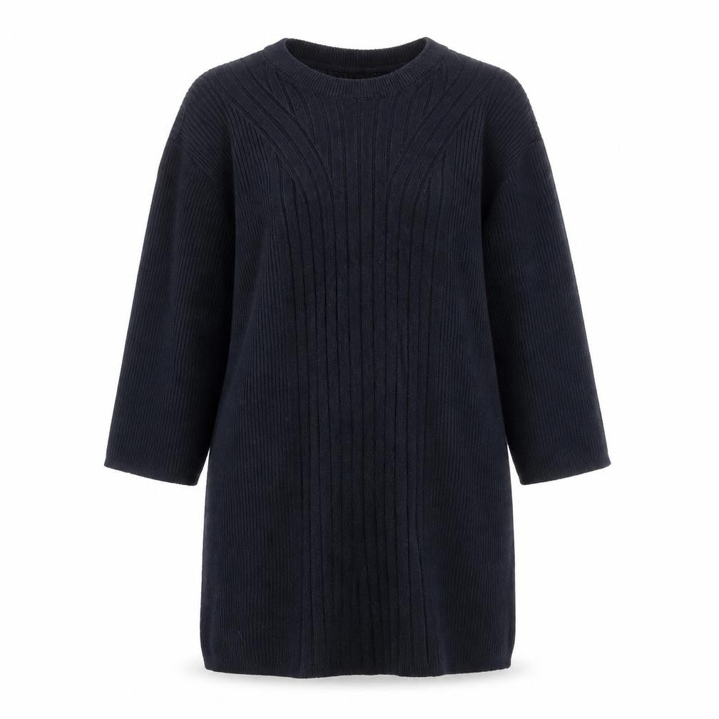 Marks and Spencer Womens Blue Round Neck Viscose Pullover Jumper Size L