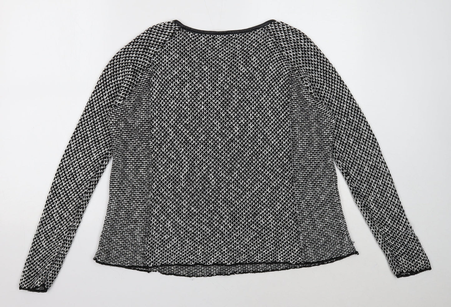 Zara Womens Black Round Neck Acrylic Pullover Jumper Size 8
