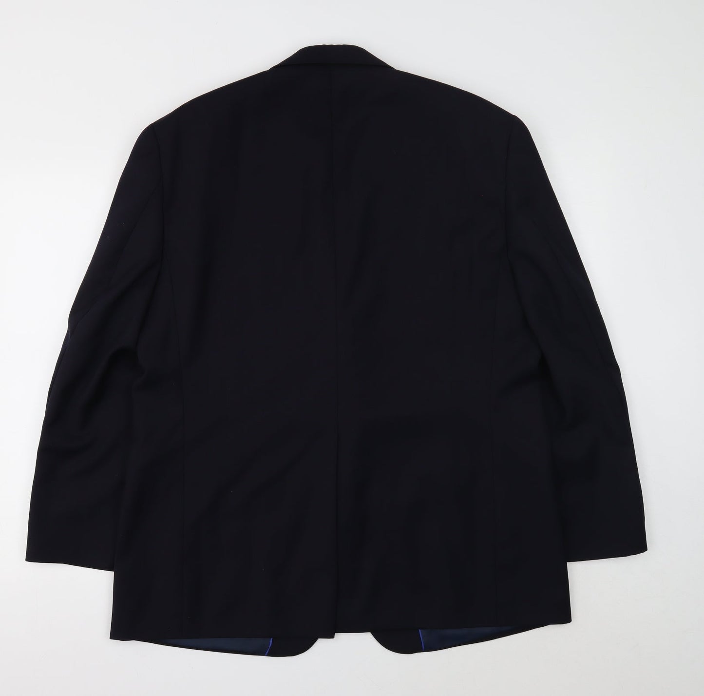 Preworn Mens Blue Wool Jacket Suit Jacket Size 44