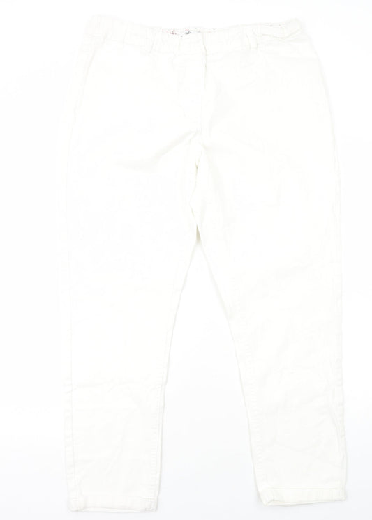 And Abigail Womens White Cotton Straight Jeans Size 20 Regular