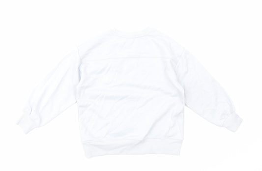 Zara Girls Blue Cotton Pullover Sweatshirt Size 7 Years Pullover