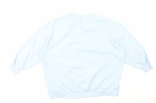 Primark Womens Blue Cotton Pullover Sweatshirt Size L Pullover - Happy Days