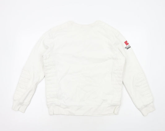 Polo Ralph Lauren Womens White Cotton Pullover Sweatshirt Size L Pullover - Suisse