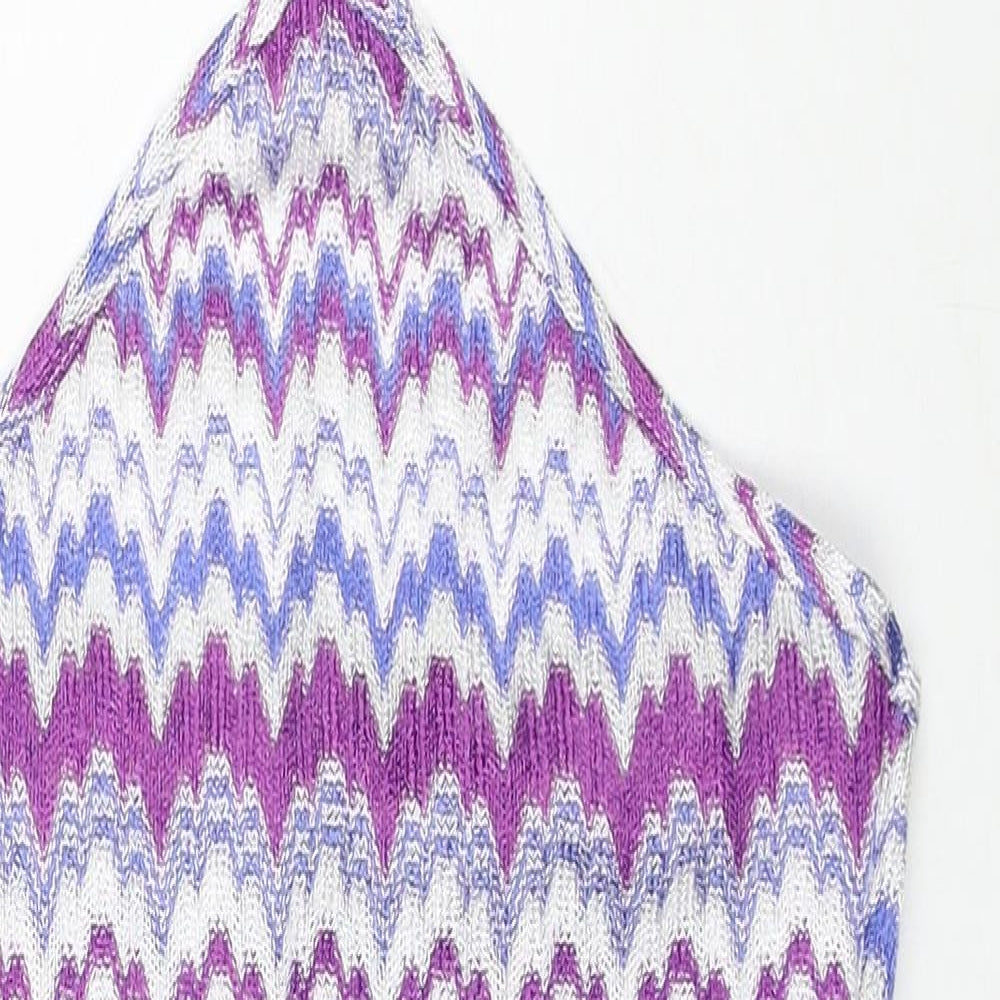 Missguided Womens Multicoloured Geometric Polyester Mini Size 4XL Halter Tie