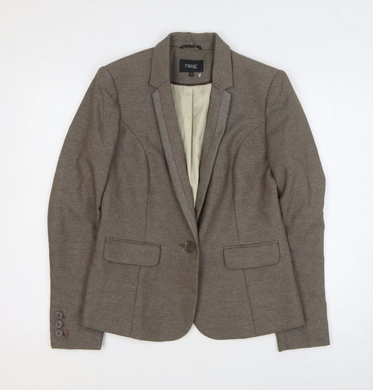 NEXT Womens Brown Jacket Size 10 Button