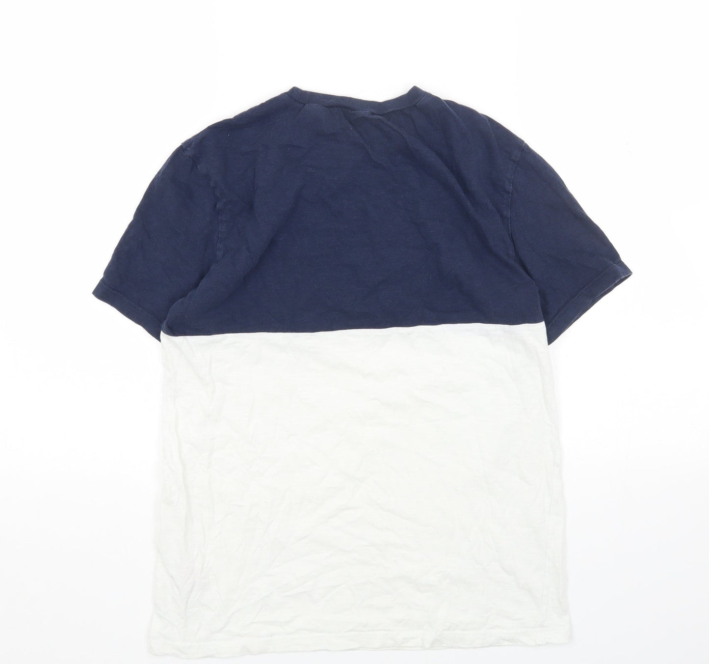 Topman Mens Multicoloured Colourblock Cotton T-Shirt Size XS Round Neck