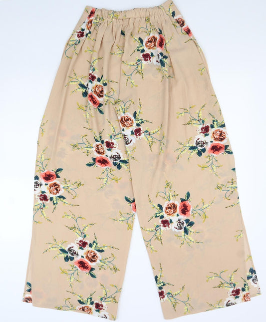 LOVE&OTHER THINGS Womens Beige Geometric Polyester Trousers Size S Regular