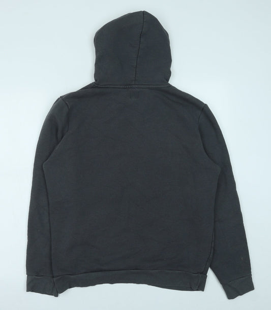 River Island Womens Grey Cotton Pullover Hoodie Size M Pullover