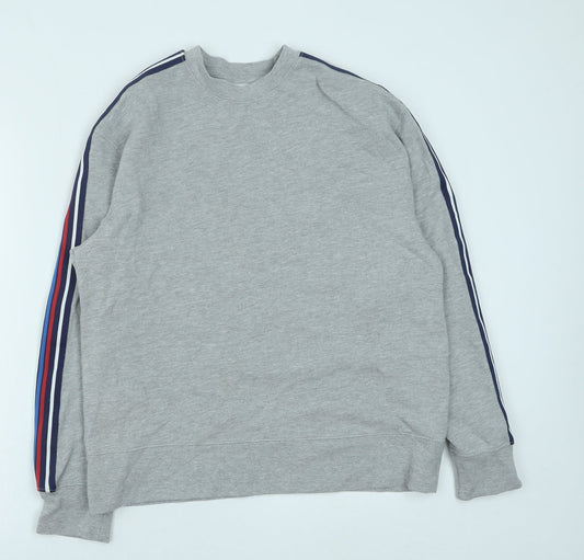 Topman Mens Grey Cotton Pullover Sweatshirt Size S