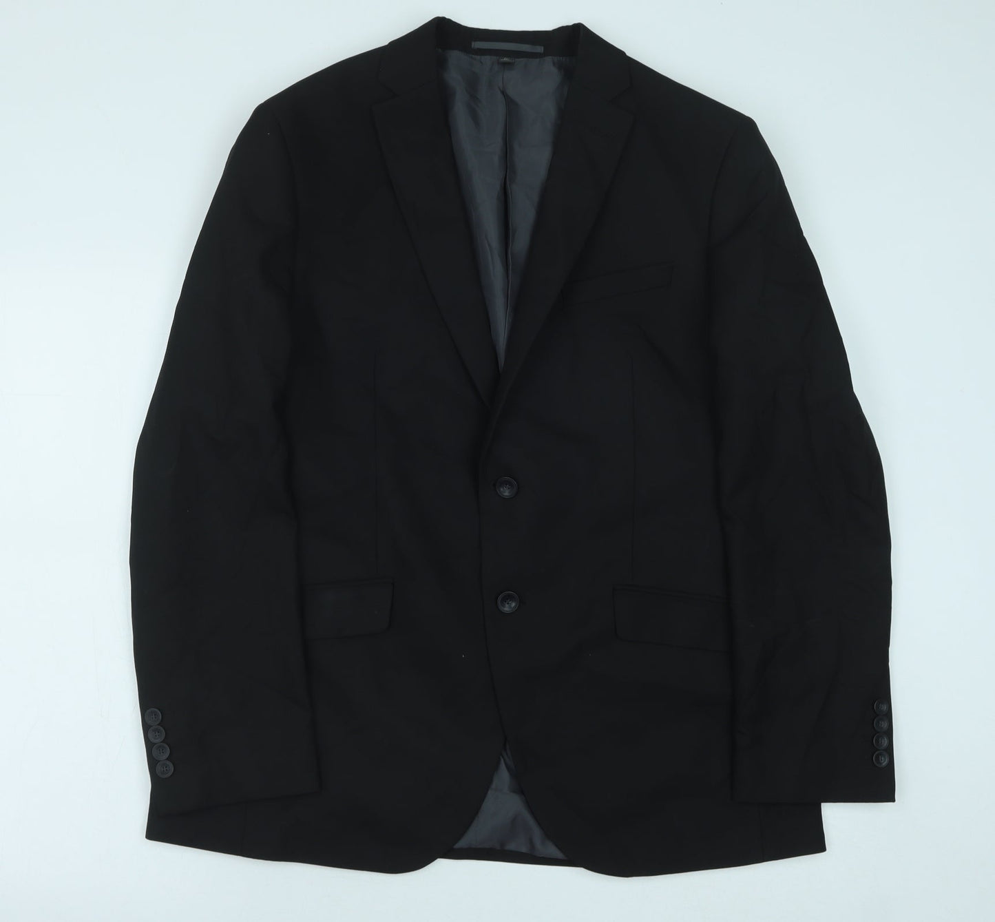 Marks and Spencer Mens Black Viscose Jacket Blazer Size 42