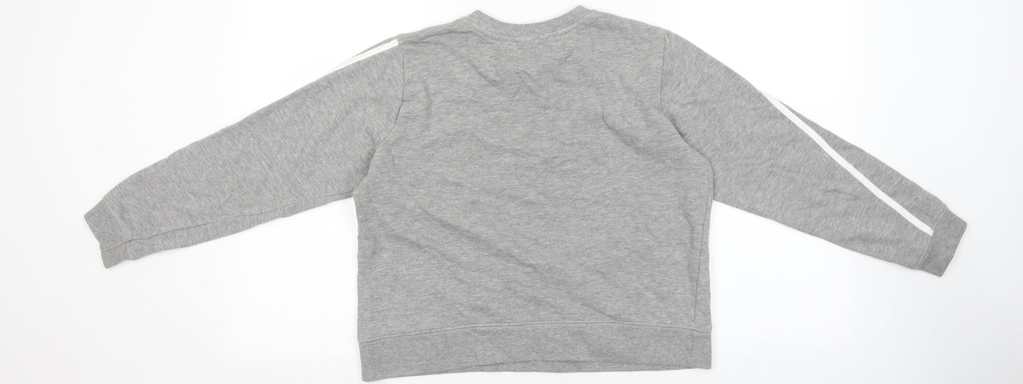 ASOS Womens Grey Cotton Pullover Hoodie Size 8 Pullover