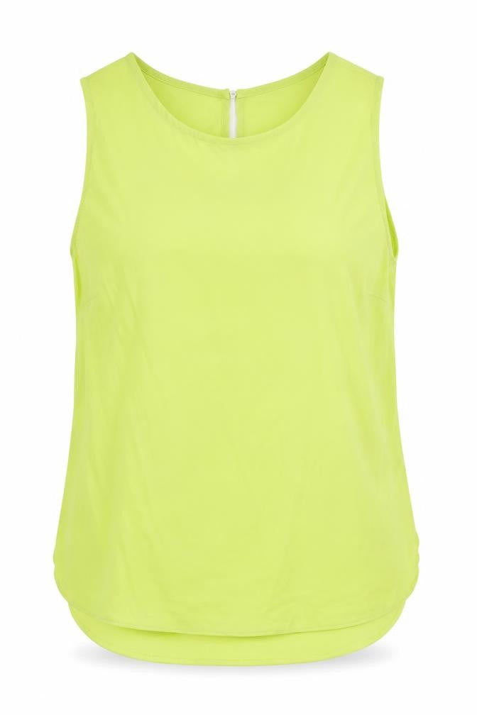 New Look Womens Green Polyester Basic Tank Size 8 Round Neck