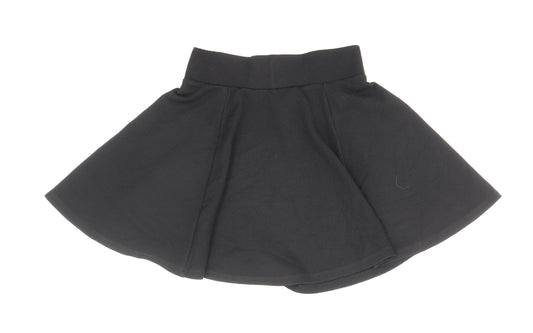 915 Generation Girls Black Polyester Flare Skirt Size 9 Years Regular