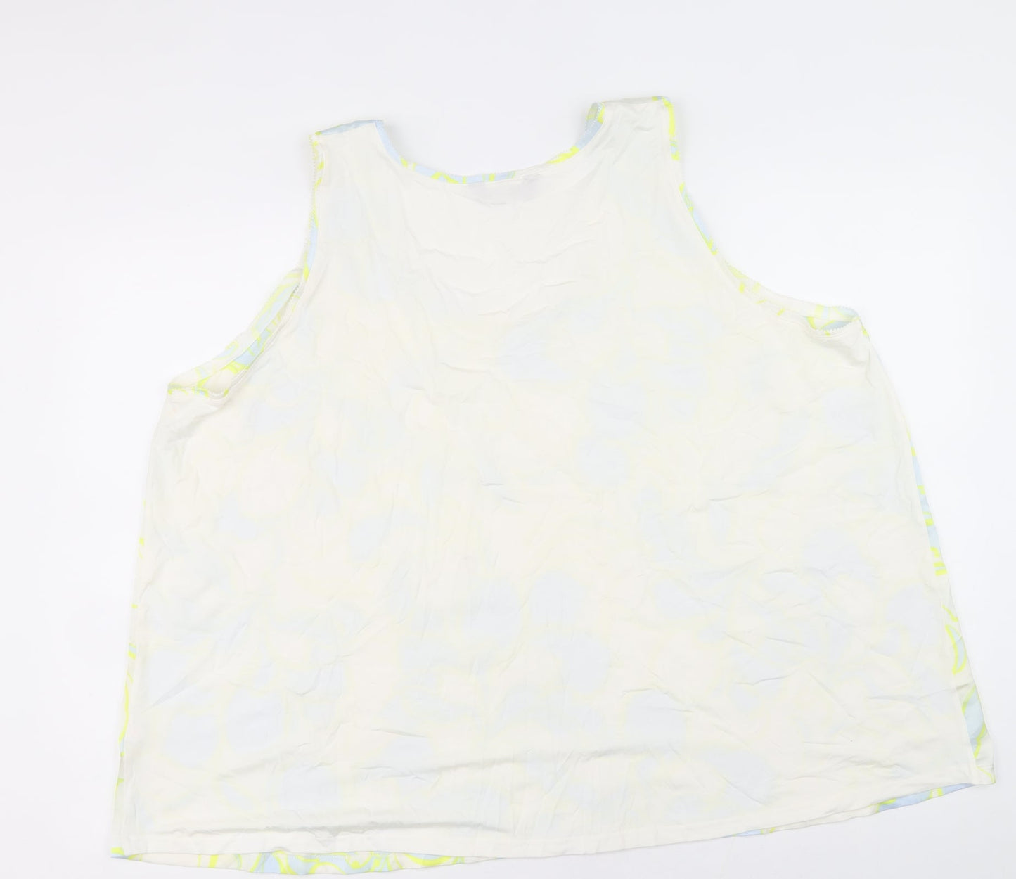 Marks and Spencer Womens Multicoloured Geometric Polyester Basic Tank Size 24 Round Neck