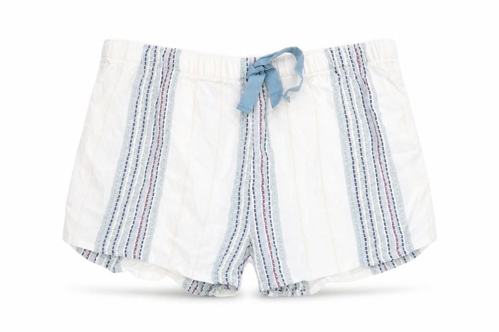 Preworn Womens Multicoloured Geometric Viscose Sweat Shorts Size L Regular Drawstring