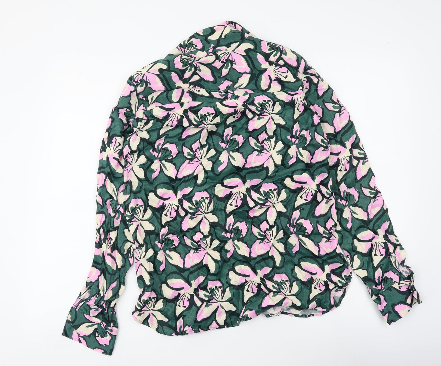 NEXT Womens Multicoloured Floral Polyester Basic Button-Up Size 10 Collared