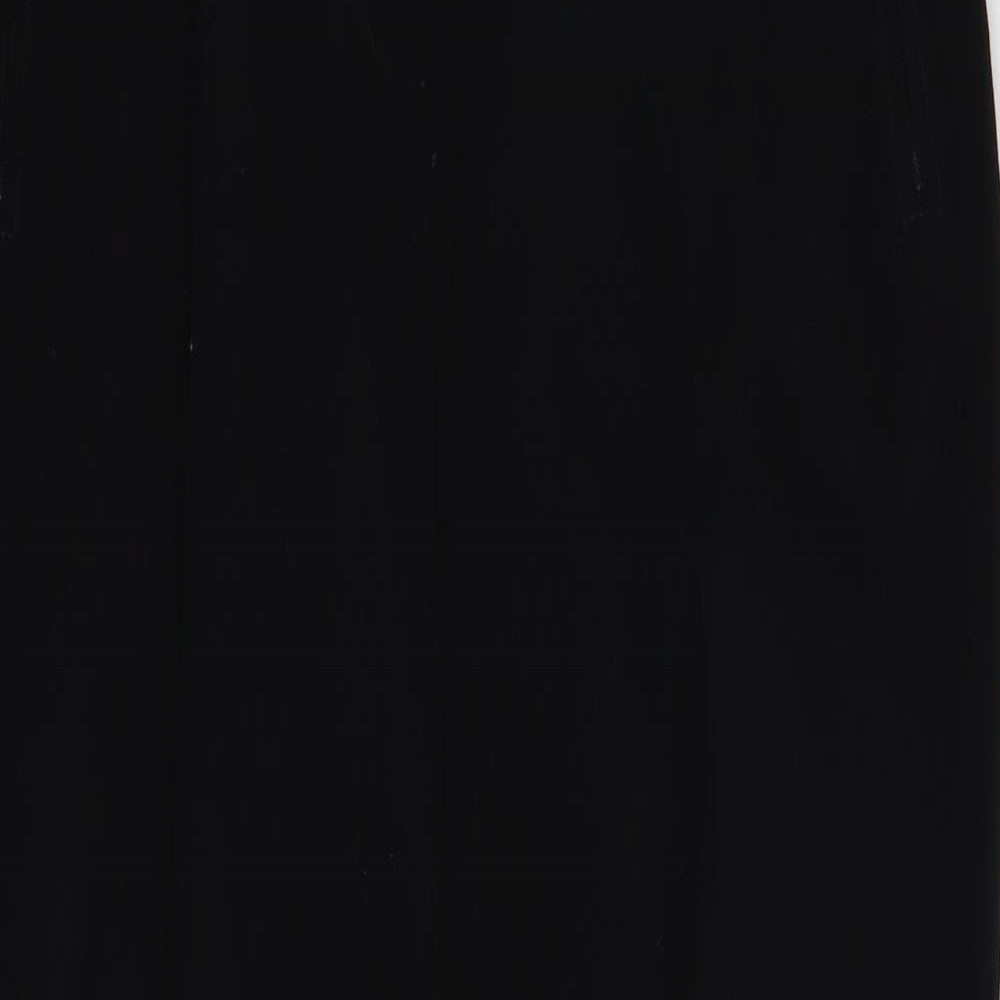 Marks and Spencer Womens Black Polyester Dress Pants Trousers Size 12 Regular Button