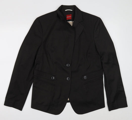 Olsen Womens Black Polyester Jacket Suit Jacket Size 14