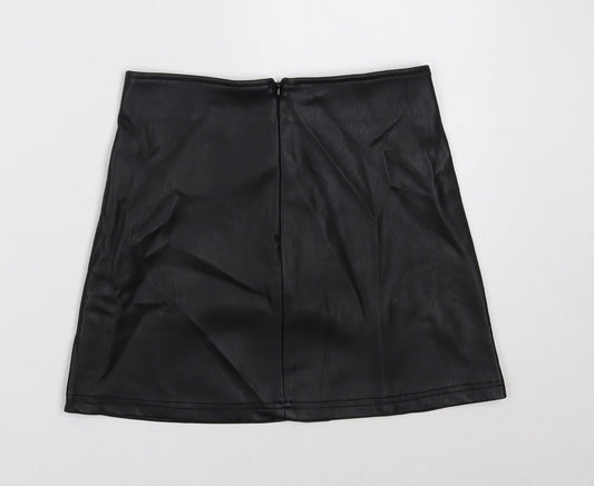 Candy Couture Girls Black Polyester A-Line Skirt Size 11 Years Regular Zip