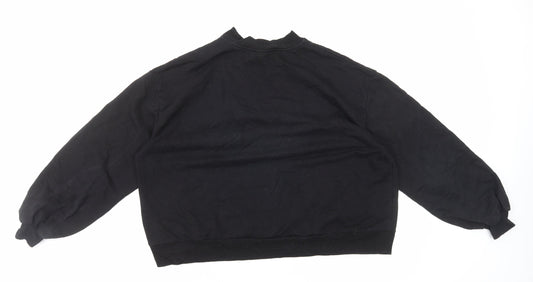 ASOS Womens Black Cotton Pullover Sweatshirt Size 12 Pullover