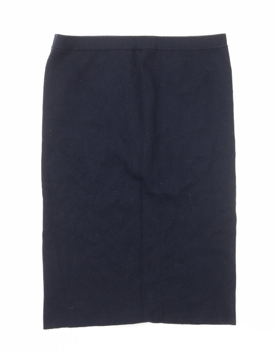 Uniqlo Womens Blue Polyester Straight & Pencil Skirt Size M