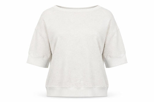 Preworn Womens Beige Cotton Pullover Sweatshirt One Size Pullover