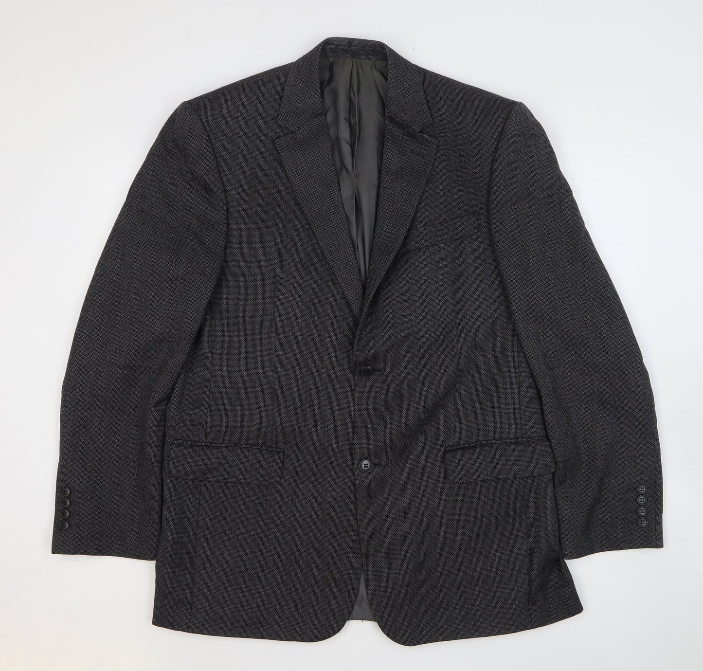 Slaters Mens Grey Polyester Jacket Suit Jacket Size 46