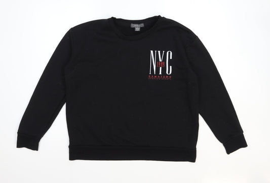 Primark Womens Black Polyester Pullover Sweatshirt Size 12 Pullover - NYC