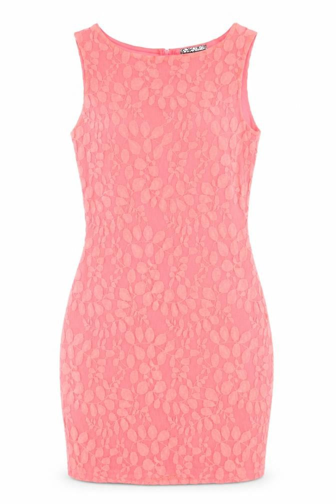 Pilot Womens Pink Geometric Cotton Bodycon Size 10 Boat Neck Zip