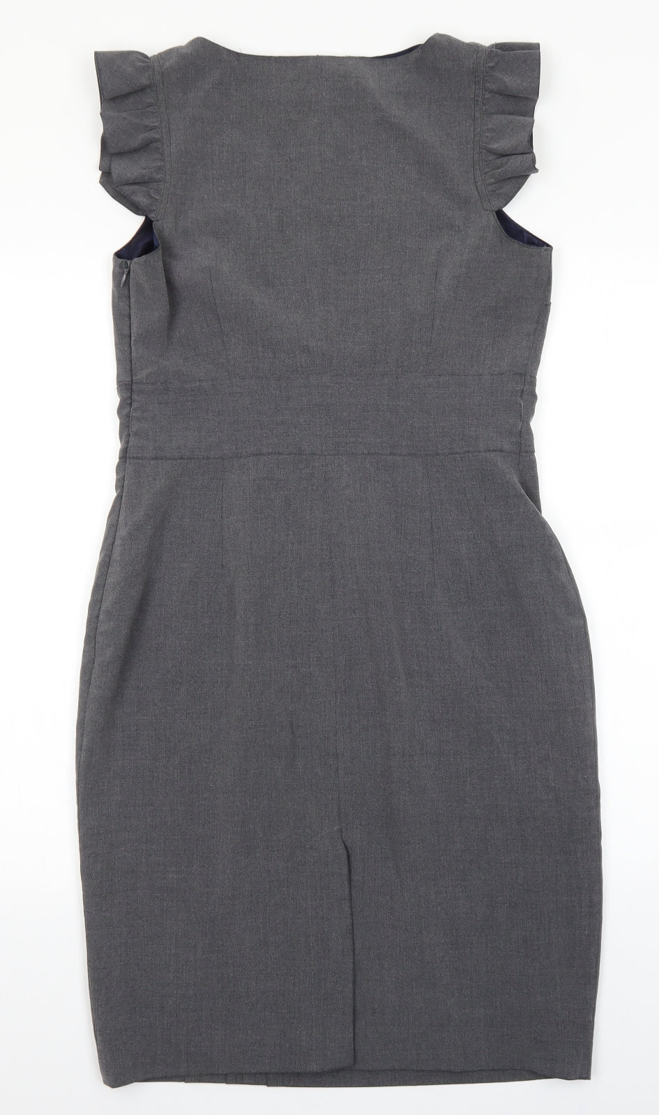 Et vous Womens Grey Viscose A-Line Size 10 Sweetheart Zip