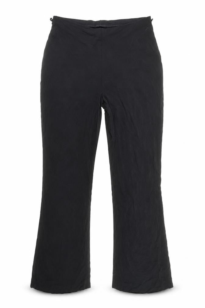 Marks and Spencer Womens Black Viscose Trousers Size 12 Regular