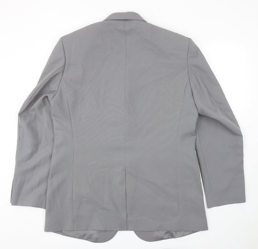 Jolliman Mens Grey Polyester Jacket Suit Jacket Size 42