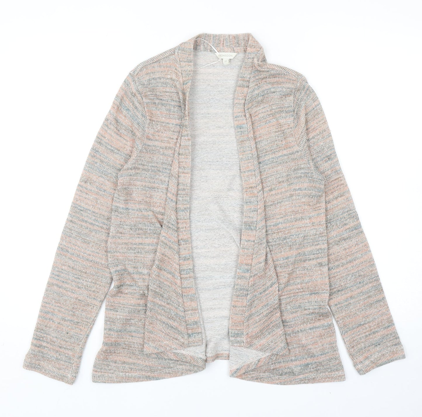 Monsoon Womens Multicoloured V-Neck Polyester Cardigan Jumper Size M