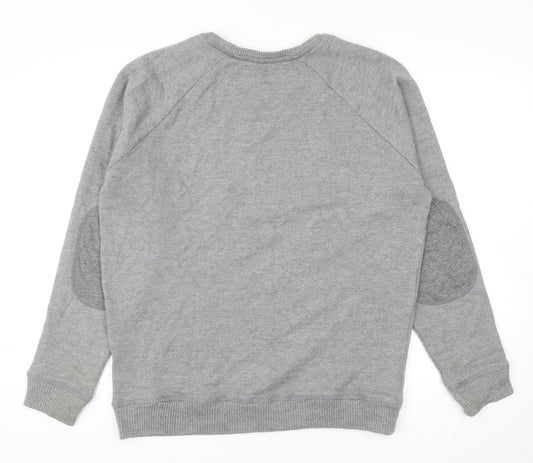 Disneyland Paris Womens Grey Round Neck Cotton Pullover Jumper Size M - Mickey Mouse