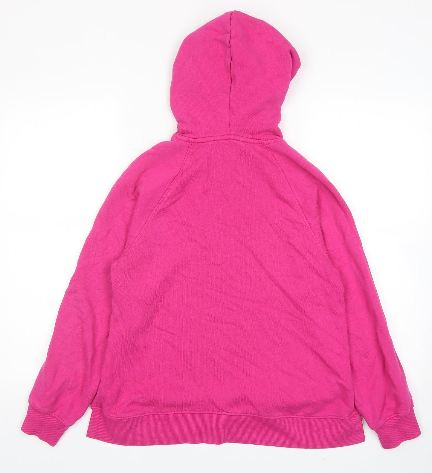 Marks and Spencer Womens Pink Cotton Pullover Hoodie Size 6 Pullover