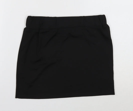 Nearskin Womens Black Polyester A-Line Skirt Size S