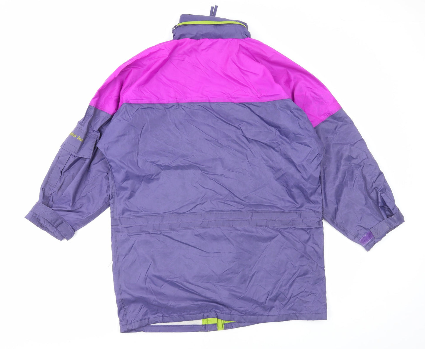 Outdoor Scene Womens Multicoloured Rain Coat Coat Size S Zip