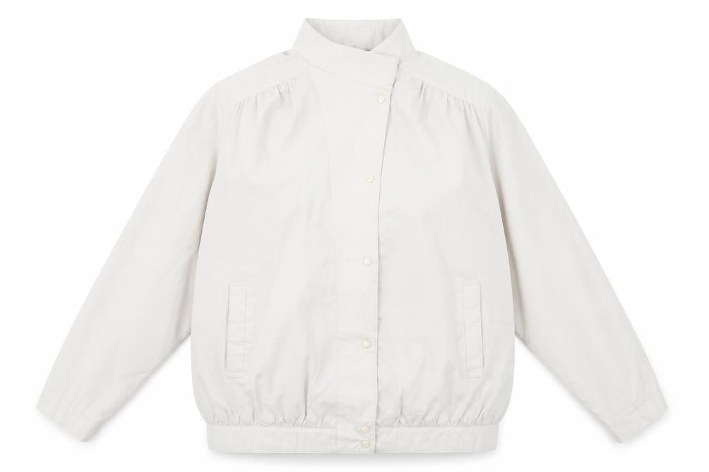 St Michael Womens Ivory Jacket Size 16 Snap
