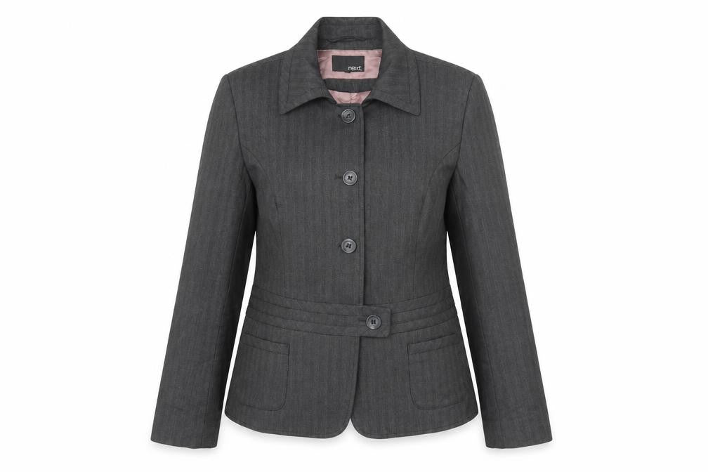 Next Womens Grey Jacket Size 10 Button