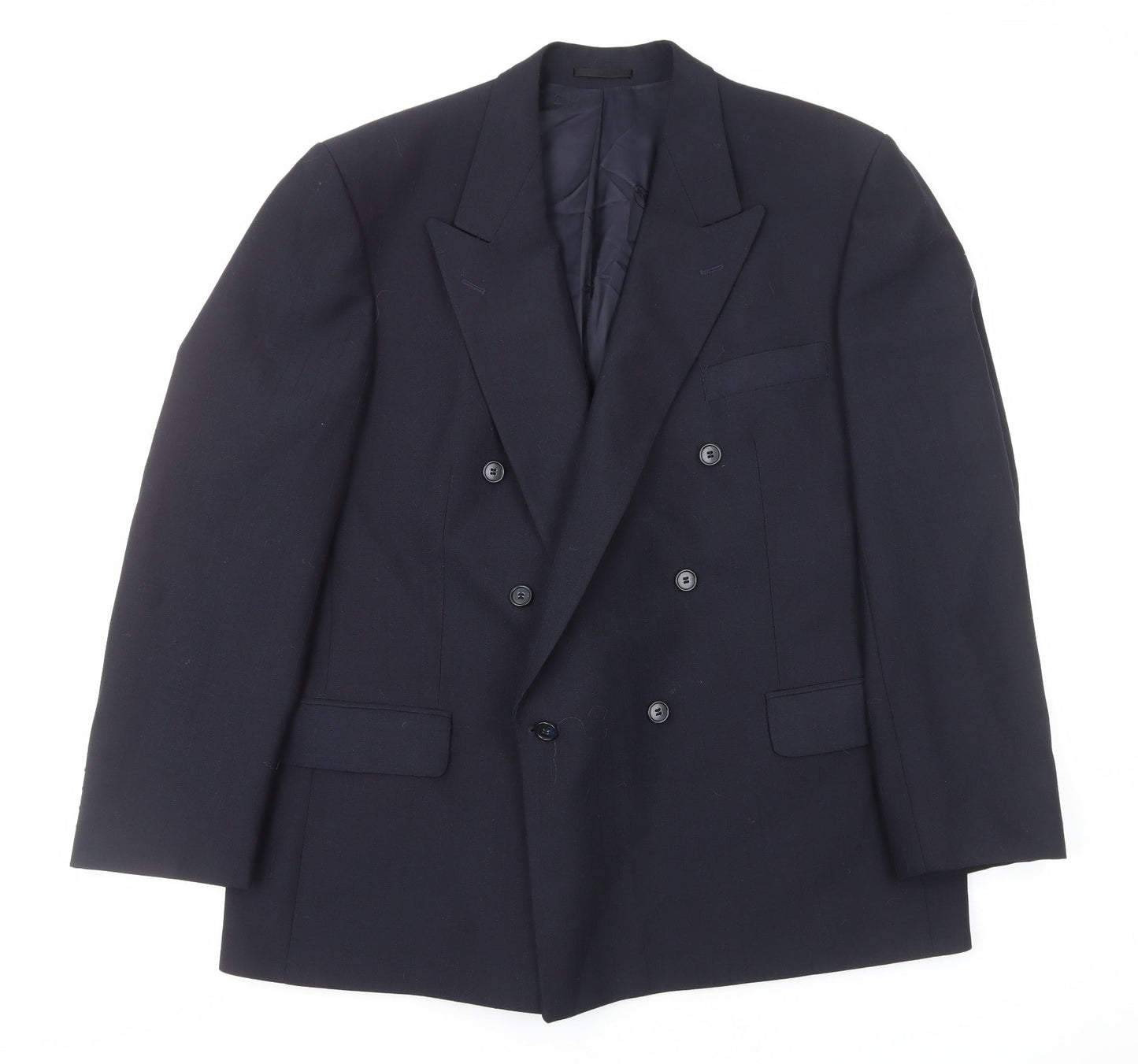 Vaughan Davies Mens Black Polyester Jacket Blazer Size 2XL