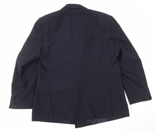 Vaughan Davies Mens Black Polyester Jacket Blazer Size 2XL