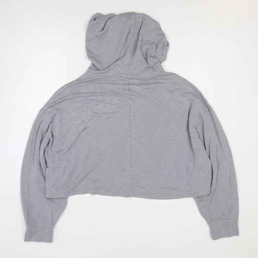 Fabletics Womens Grey Cotton Pullover Hoodie Size S Pullover - Cropped