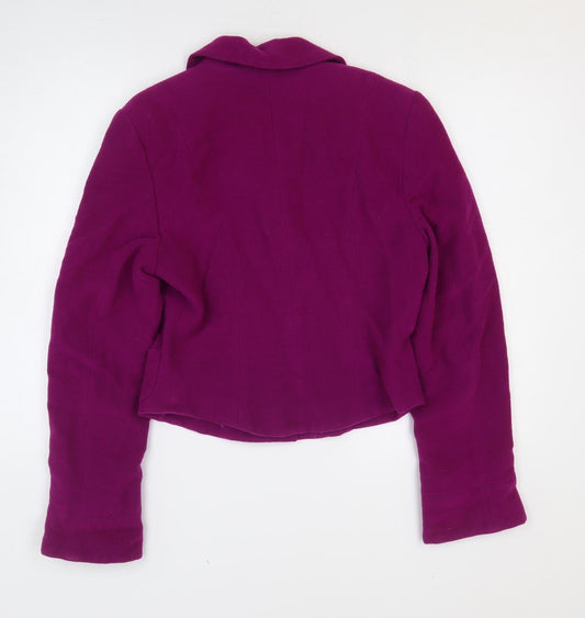 Nic Janik Womens Purple Jacket Size 10 Button