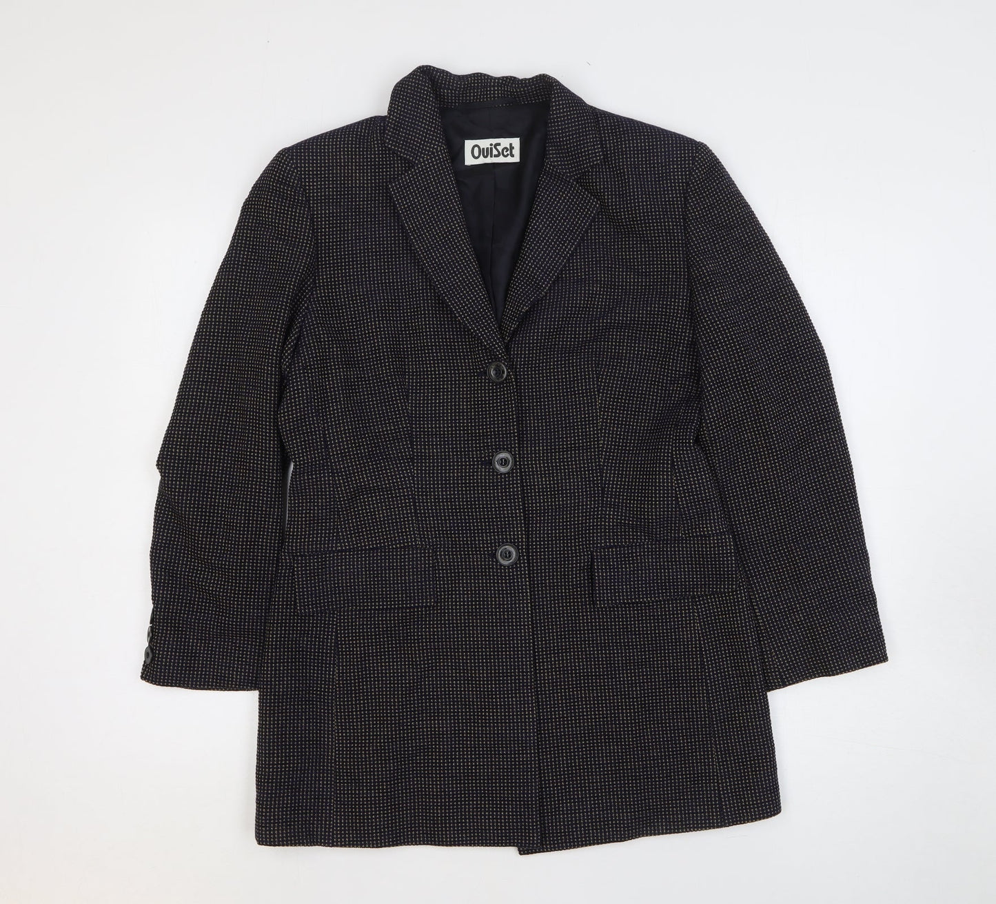 Oui Set Womens Blue Wool Jacket Suit Jacket Size 12