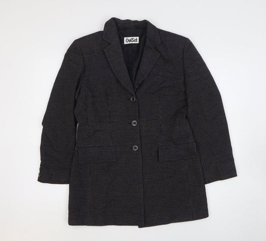 Oui Set Womens Blue Wool Jacket Suit Jacket Size 12