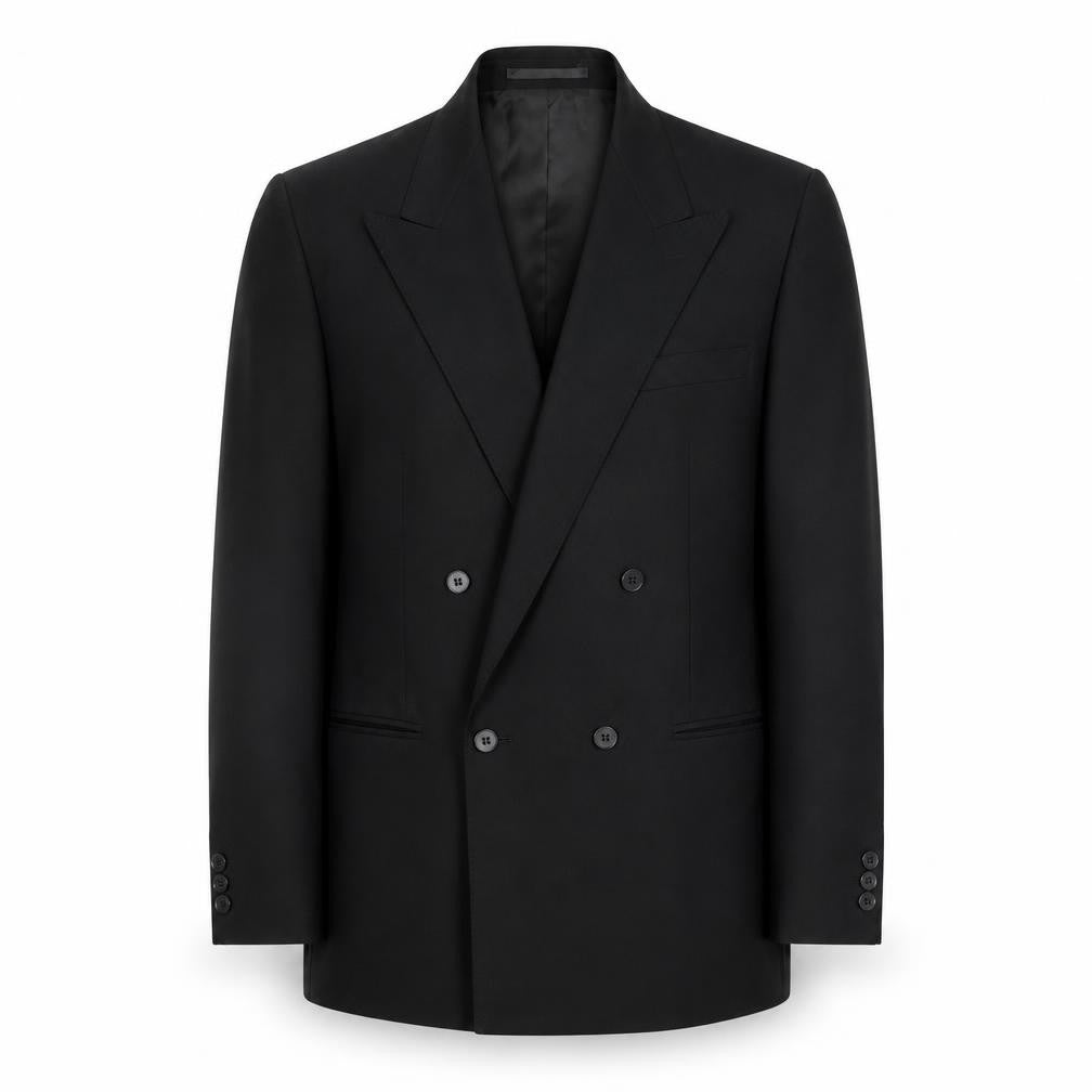Mens 42 Chest Regular Dunn & Co Black Four-Button